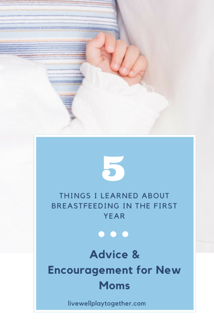 5 Breastfeeding Tips & Encouragement for New Mamas | Breastfeeding is natural, but it is not always easy (or even possible for some). Here are the top 5 pieces of advice I got that encouraged me in my breastfeeding journey.