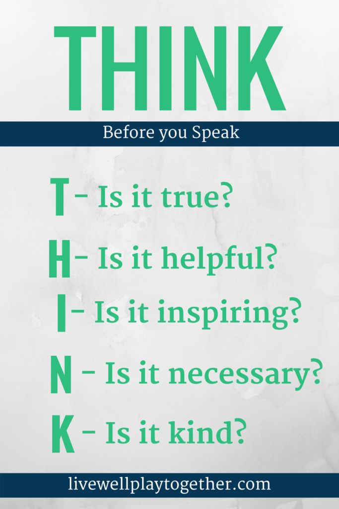 Think Before You Speak - Tips for Effective Communication