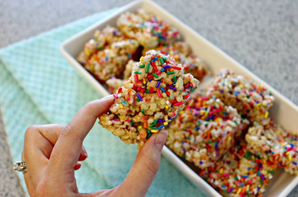 Rainbow Sprinkle Crispy Treats Recipe