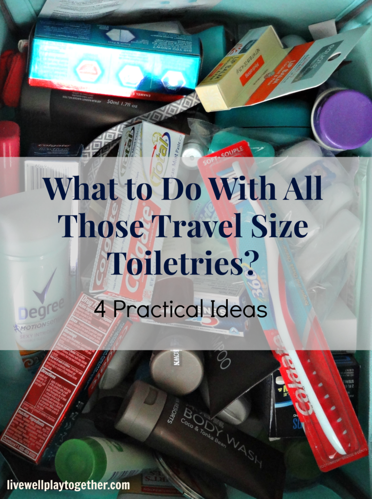 What to do with all those travel size toiletries under the sink? Here are 4 practical ideas to help you make the most of them!