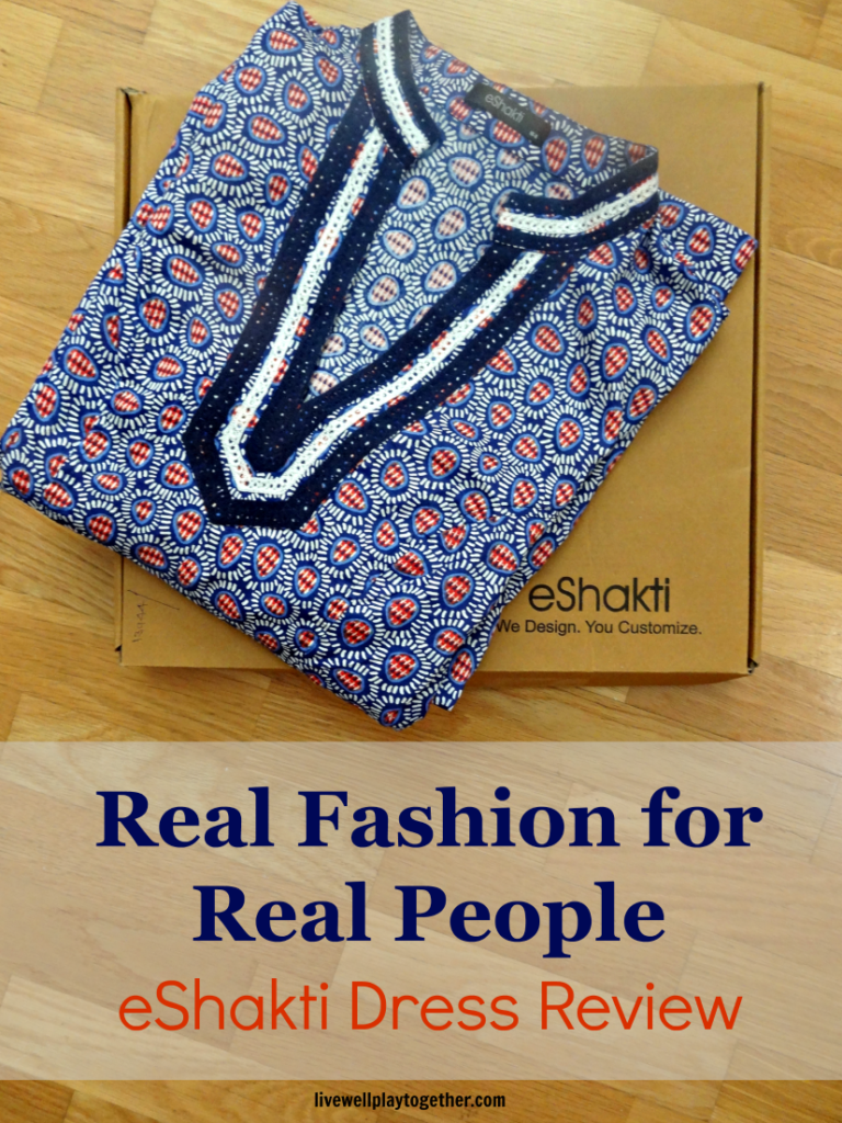 eShakti Dress Review: Graphic Print Lace Trim Shift Dress