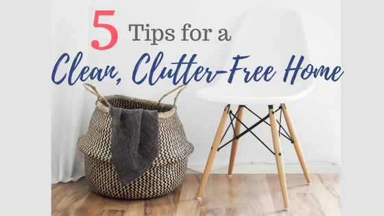 5 Tips to get rid of the clutter in your home. #organization #cleaning #homemaking #declutter