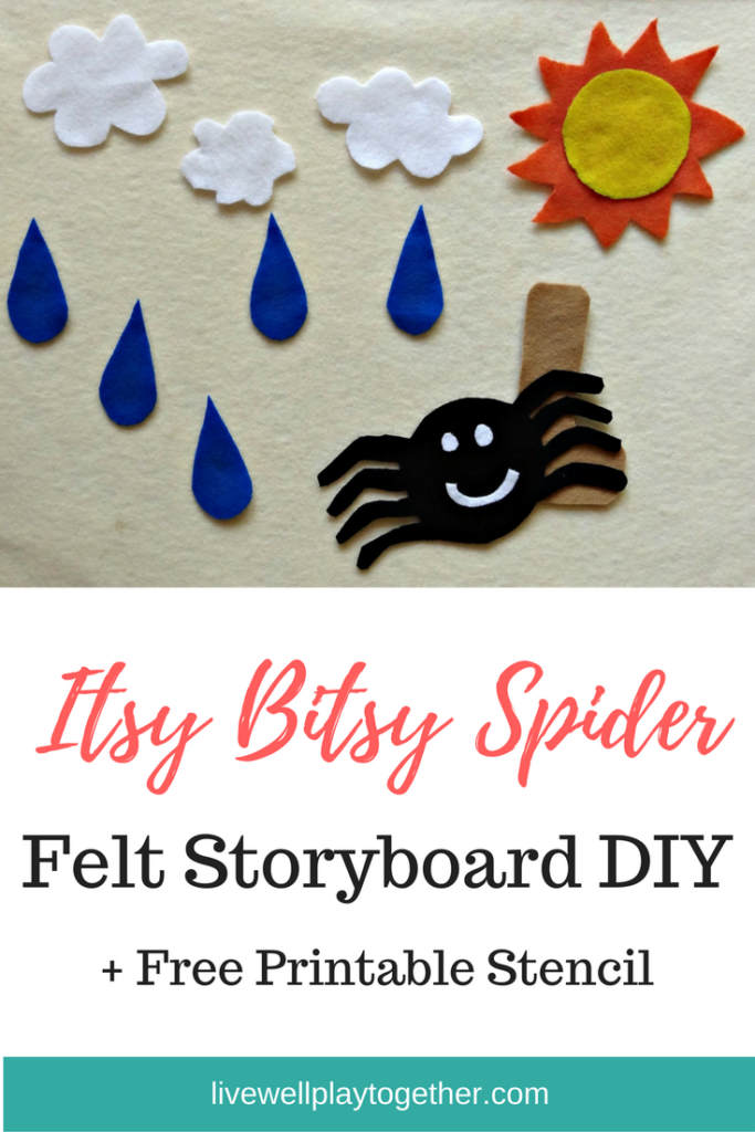Itsy Bitsy Spider Felt Storyboard DIY + Free Printable Stencil so You Can Make Your Own!