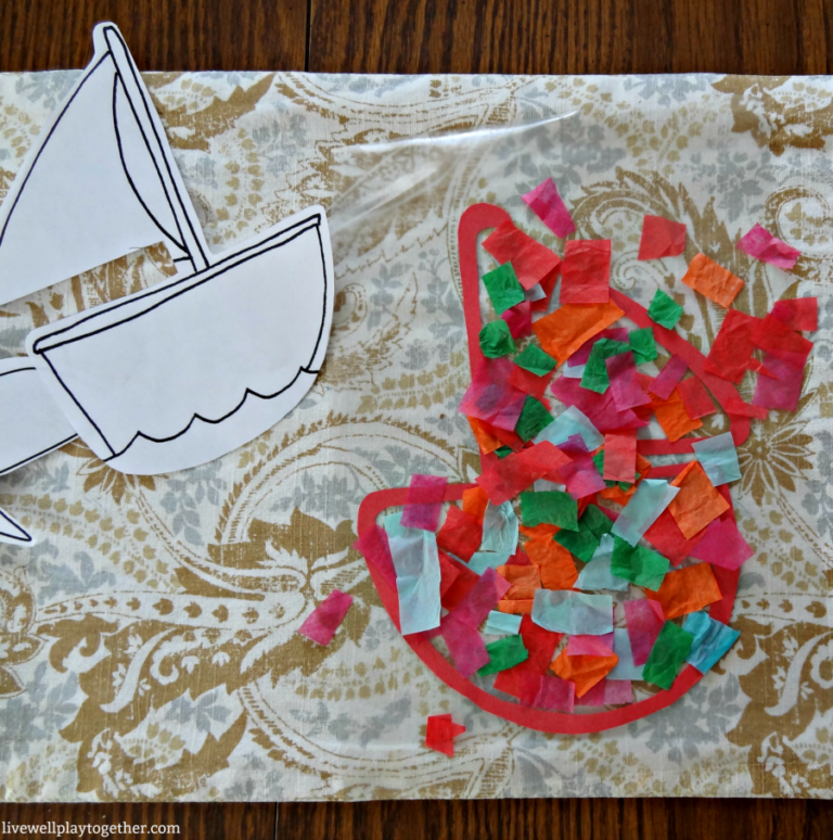 Toddler Craft: Tissue Paper Sun Catchers