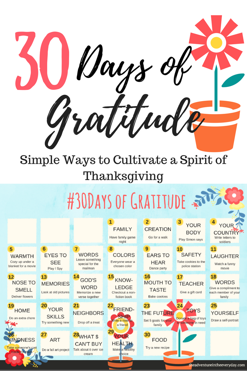 30 Days of Gratitude | Simple Ways to Cultivate a Spirit of ...