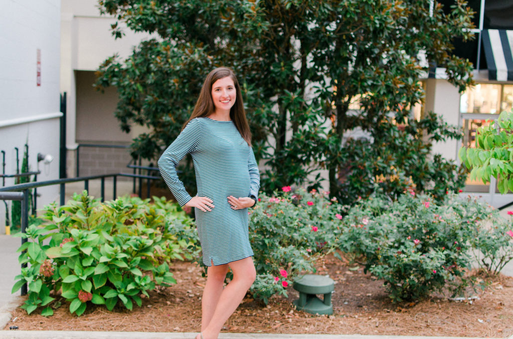 Navy & White Striped Shift Dress - Versatile pieces like this are perfect for transitioning to your fall wardrobe!