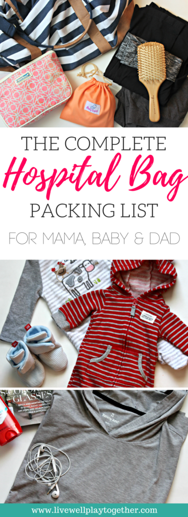 The Complete Hospital Bag Packing List + FREE Printable Checklist | Everything You Need for Labor & Delivery List for Mama, Baby, and Dad Hospital Bag | Pregnancy | Labor and Delivery | Preparing for Baby