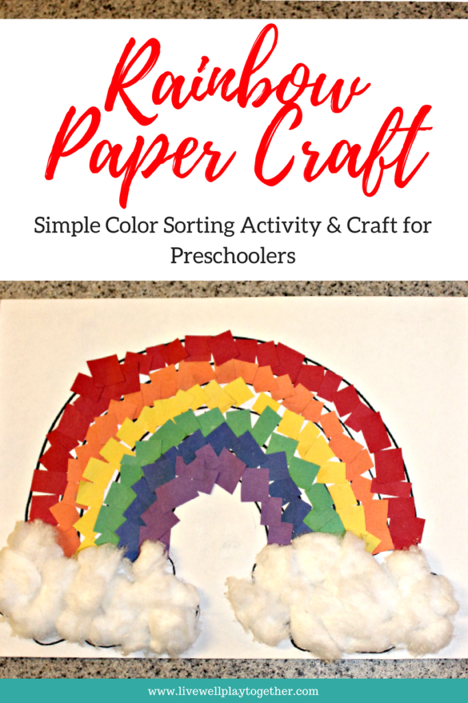 Rainbow Paper Craft for Kids Easy Craft Idea for Toddlers and Preschool Paper Crafts | Toddler Crafts | Preschool Crafts | Rainbow Crafts | St. Patrick's Day | Homeschool Crafts | Preschool Activities | Color Sorting