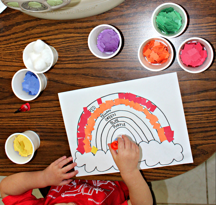 Rainbow Paper Craft for Kids Easy Craft Idea for Toddlers and Preschool Paper Crafts | Toddler Crafts | Preschool Crafts | Rainbow Crafts | St. Patrick's Day | Homeschool Crafts | Preschool Activities | Color Sorting