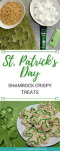 Simple & Easy St. Patrick's Day Treats - Shamrock Crispy Treats with Green Sprinkles, St. Patrick's Day | Snacks | Easy Dessert | Holiday Food | Holiday Snacks | Recipes