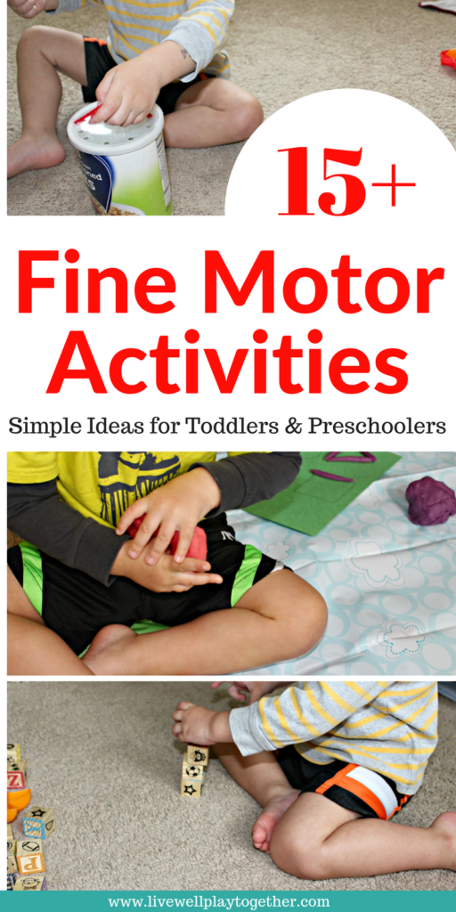 15 Fine Motor Activities for Toddlers and Preschoolers | Easy ways to encourage fine motor skills at home #finemotorskills #finemotoractivities #preschool #toddleractivities #homeschool #motorskills #earlychildhood