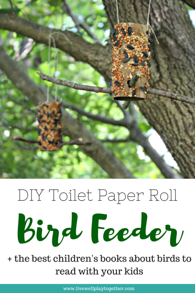 Easy DIY Bird Feeder for Kids | DIY Toilet Paper Roll Bird Feeder | Toilet Paper Roll Crafts | Live Well Play Together | #summerfun #birdfeeder #preschoolcrafts #homeschool #toddlercrafts