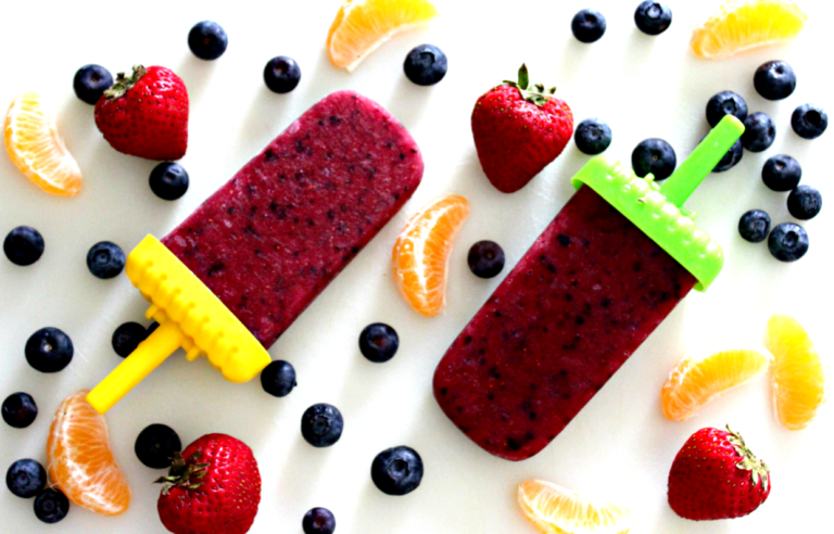 Homemade Mixed Berry Frozen Popsicles