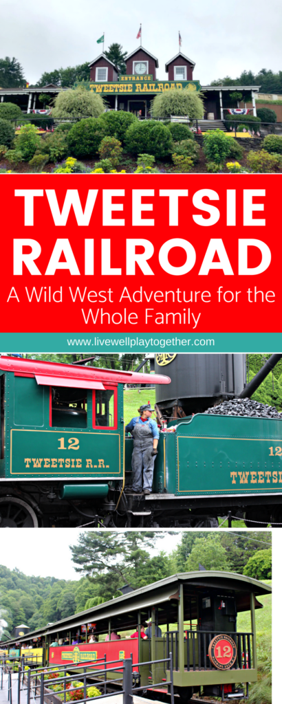 Tweetsie Railroad is a fun-filled, Wild West adventure Theme Park for the Whole Family. Located in the heart of the Blue Ridge Mountains of North Carolina, Tweetsie is a family-friendly vacation spot that you're sure to love! #tweetsie #tweetsierailroad #familytravel #visitNC #NorthCarolina #BlueRidgeMountains #Boone #BlowingRock #familyvacation