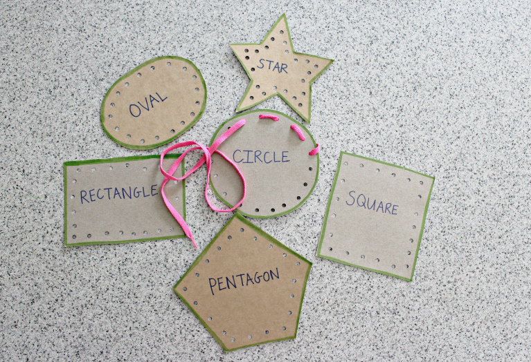 Easy DIY Lacing Cards for Toddlers & Preschoolers