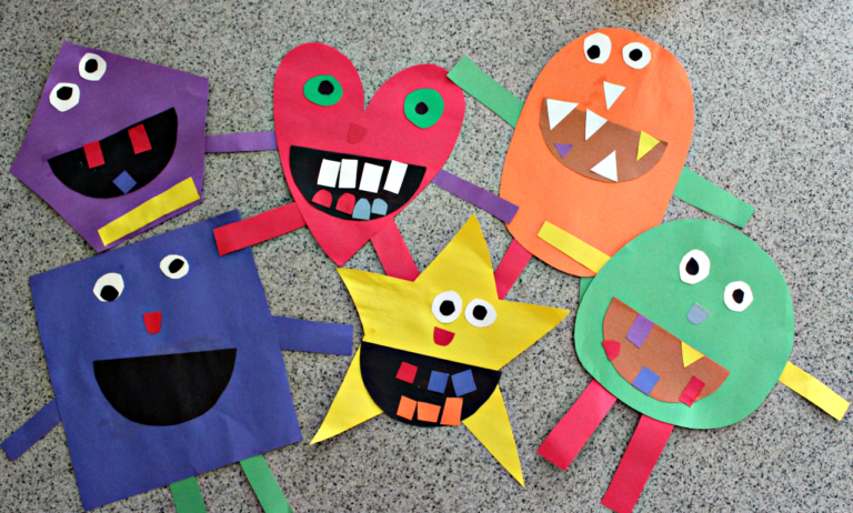 Shape Monster Craft for Kids