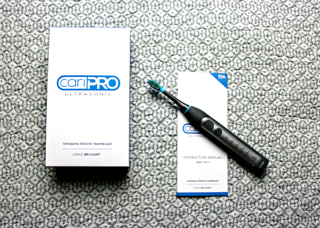 Smile Brilliant CariPRO Electric Toothbrush Review and Giveaway!  Read how I use the CariPRO electric toothbrush to take better care of my teeth as a busy mom!  