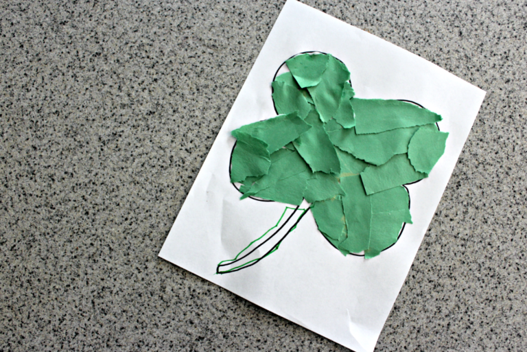 Torn Paper Shamrock: A Fine Motor Activity for St. Patrick’s Day