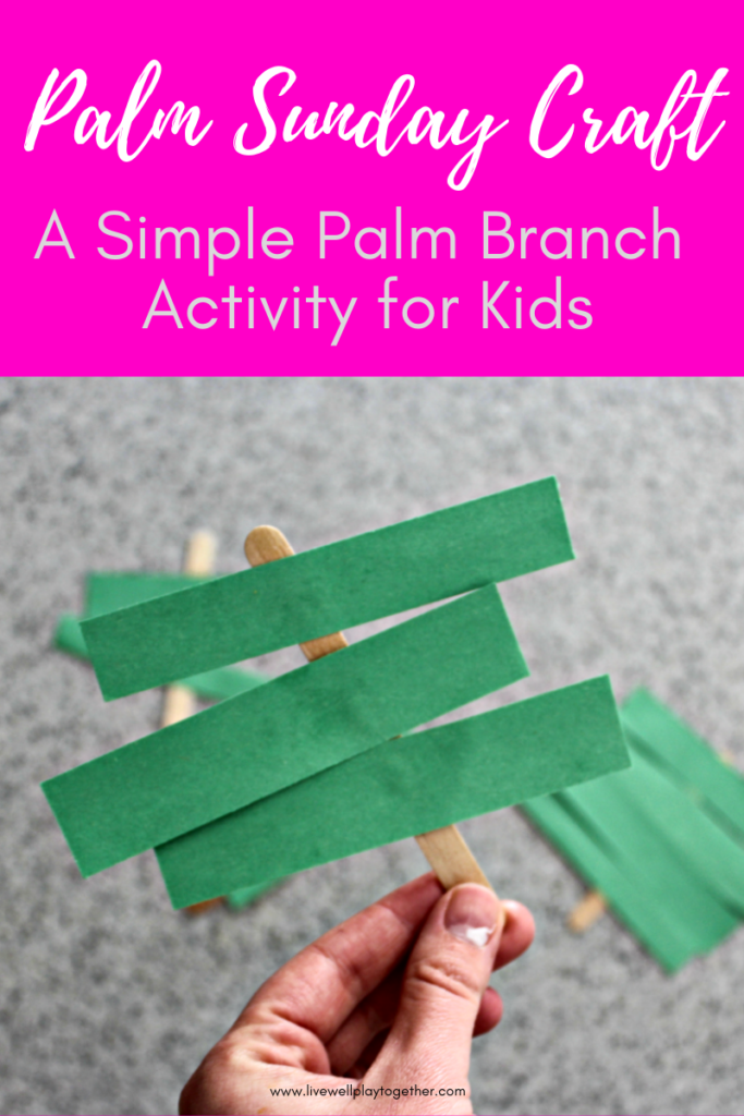 These palm leaf crafts are a great way to celebrate Palm Sunday, the beginning of Holy Week as we prepare to celebrate Easter.  They are simple Palm Sunday crafts that you can use for Sunday School classes or at home with your children!  #preschooleastercrafts #palmsunday #sundayschoollessons #eastercrafts