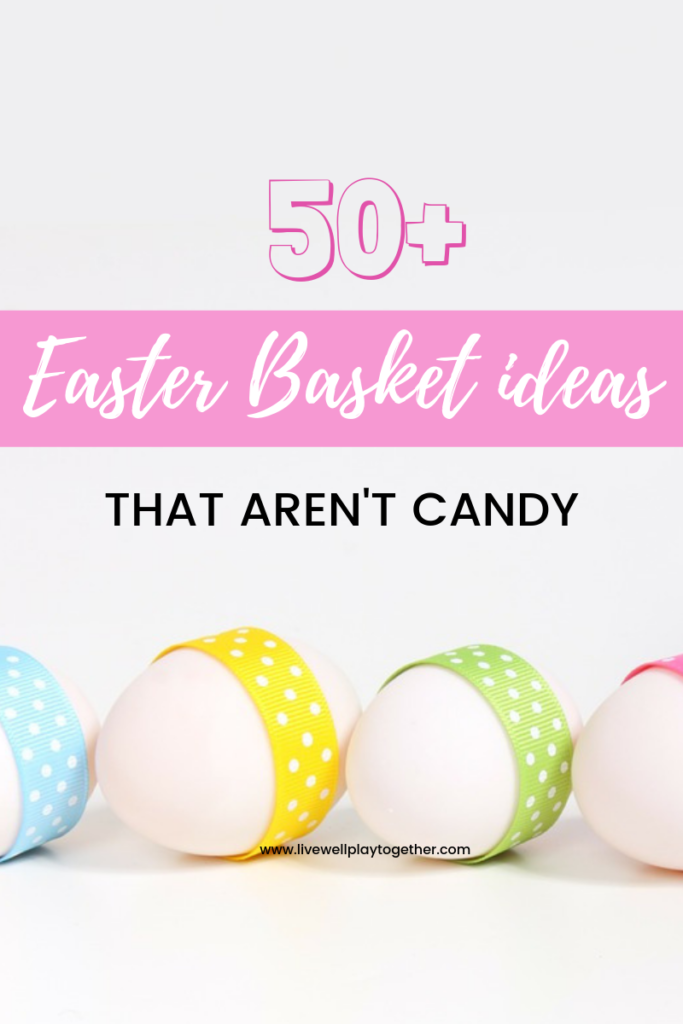 These non-candy Easter basket ideas are great for preschoolers and elementary kids! Lots of Easter basket filler ideas to encourage creative & active play! #easterbasket #eastergifts