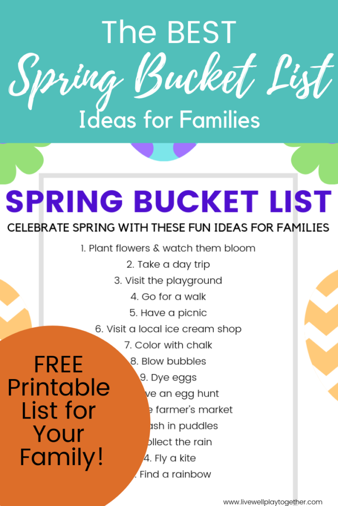 Are you looking for fun activities to do with your family this Spring? This is the ultimate Spring Bucket List for Families + a FREE Printable Bucket List to get started today! Simple, budget friendly ideas for your whole family to enjoy this spring! #budgetfamilyfun #springbucketlist #springactivitiesforkids #familyfun