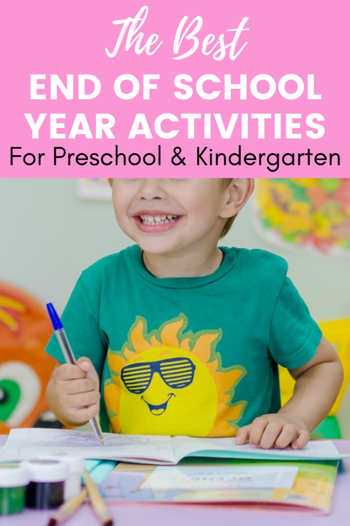 7 Fun End of School Year activities to celebrate your preschooler or kindergartner! Fun ideas you can do at home with your kid to celebrate the end of the school year and the start of summer! 
