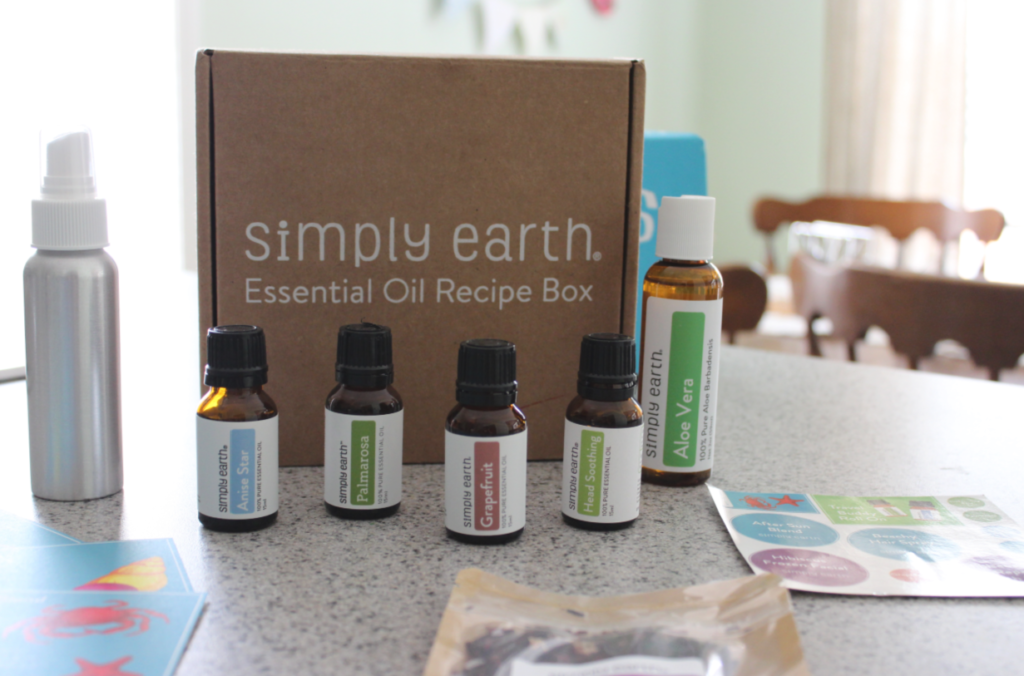 Simply Earth Essential Oils Subscription Box Contents