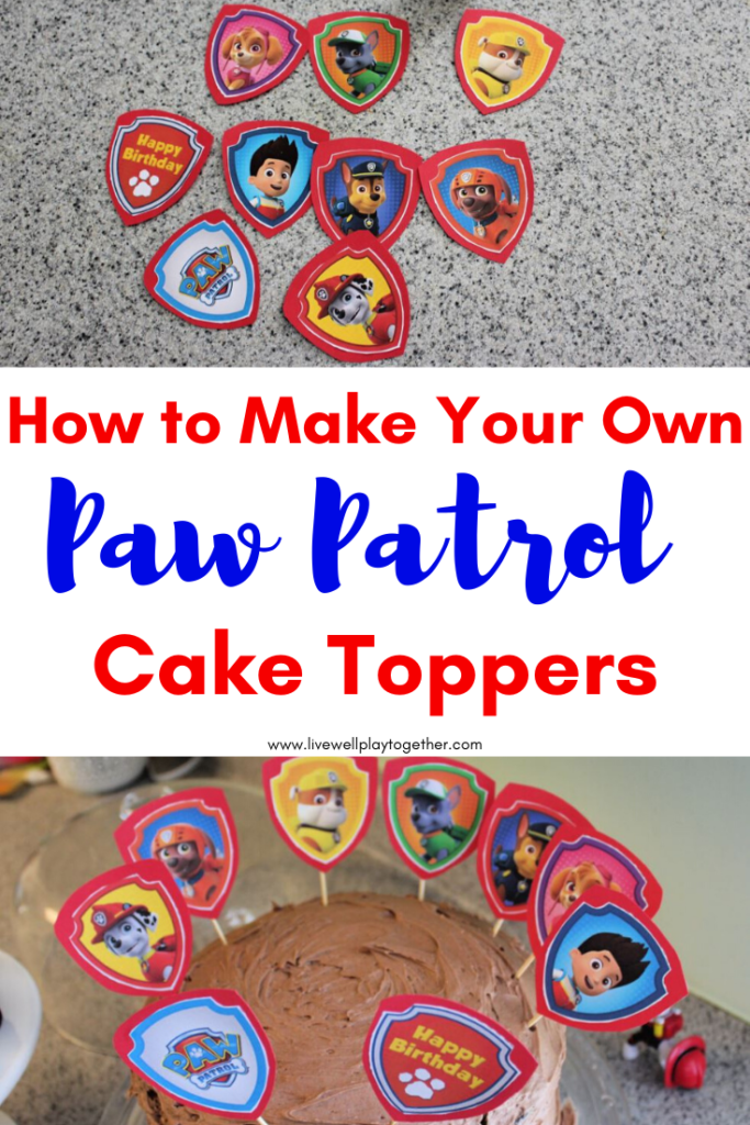 How to Make Your Own Paw Patrol Cupcake Toppers. Easy to follow tutorial to turn any cupcakes or cake into a puptastic treat!