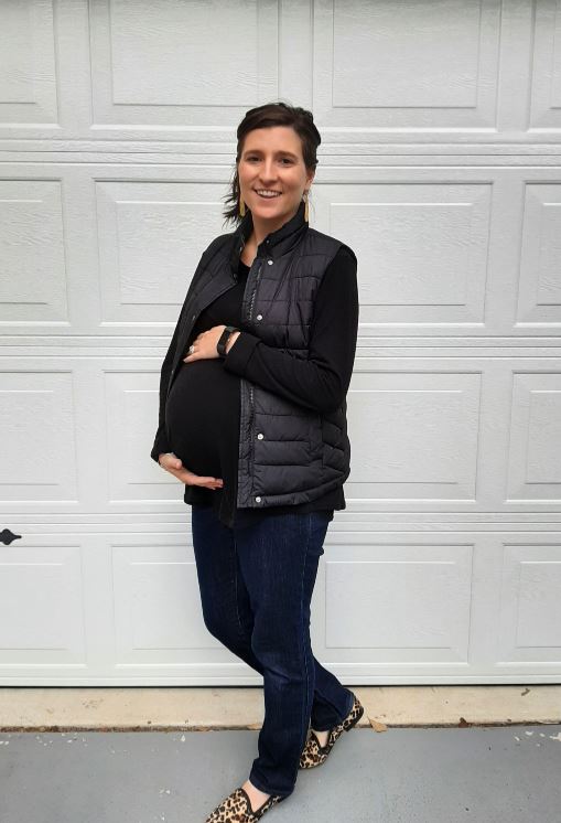 28 Weeks Pregnant with baby #3. Our 28 week pregnancy update! Fall maternity style, favorite maternity jeans