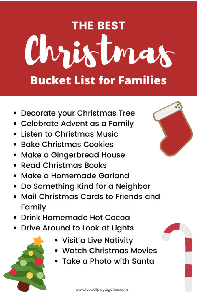 The Best Christmas Bucket List for Families - Fun Christmas Traditions for the Whole Family!  Great for Families with Kids