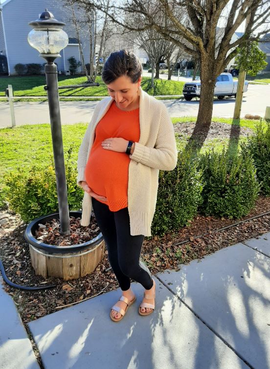 Easy Fall Maternity Style for the Third Trimester. Our 35 Week Pregnancy Update with Baby 3.