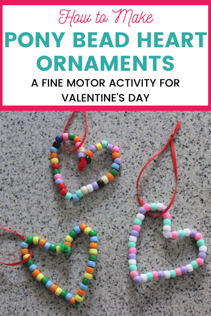 Bead Heart Wands - Valentine's Day Craft - No Time For Flash Cards