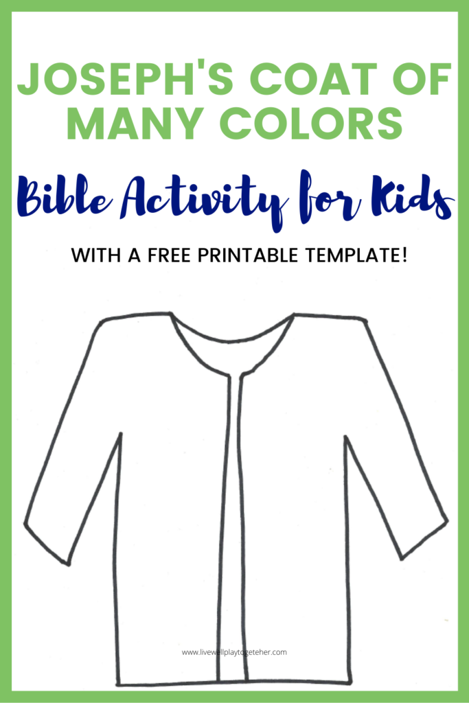 Joseph and the coat of many colors printable template activity sheet and bible craft. Fun Bible lesson for kids, perfect for Sunday School!