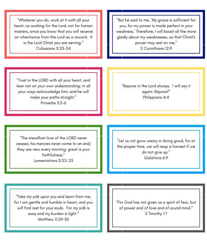 12 Printable Bible Verse Cards for Moms
