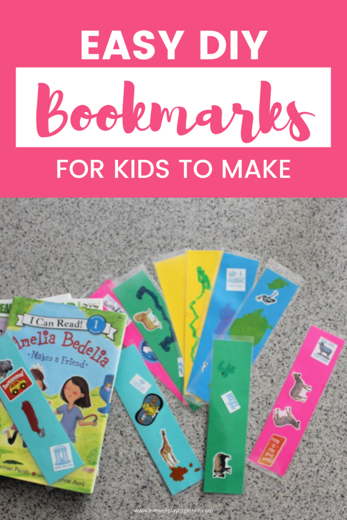 Celebrate National Reading Month and encourage your kids to read with these fun and easy DIY Bookmarks!  They are easy to make and great for kids to use to keep their places in their favorite books! 