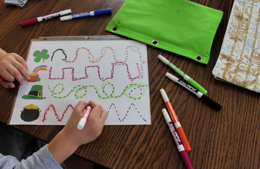 Dry Erase Tracing Worksheet for Preschoolers