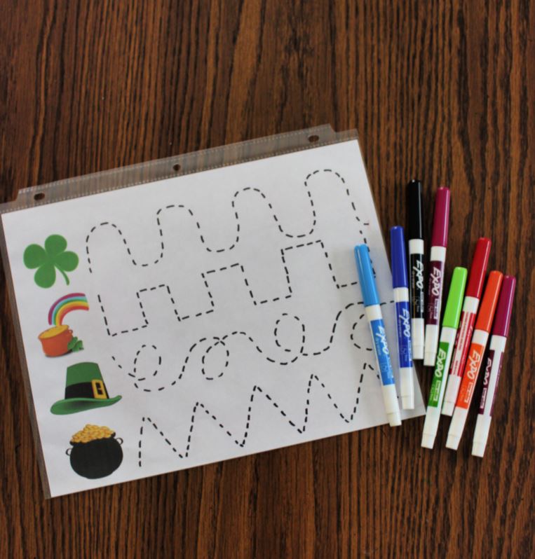 St. Patrick’s Day Tracing Activity: Printable Pre-Writing Worksheet