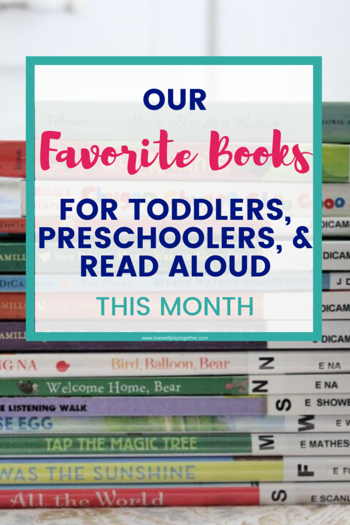 Our favorite library books this month!  Fun children's book recommendations for independent reading and family read alouds. 