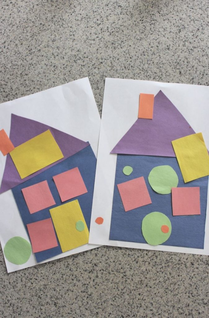 Low-Prep Shape Activity for Preschool - Shape Houses