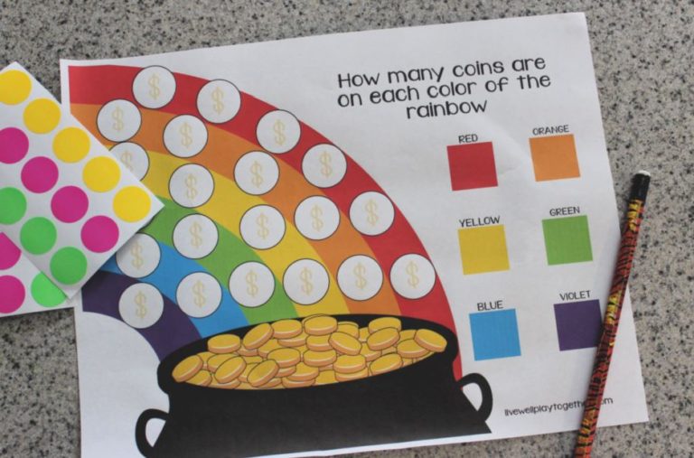 Rainbow Counting Activity for Preschoolers