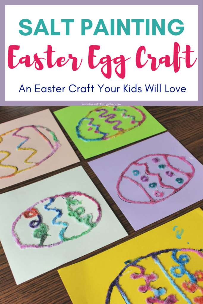 Are you looking for simple Easter crafts you can do this year with things you likely already have in your craft cabinet?  These salt painted Easter eggs are fun, simple, and great for kids of all ages!