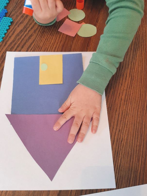 Buidling our own shape houses - a fun way to teach shapes to preschoolers