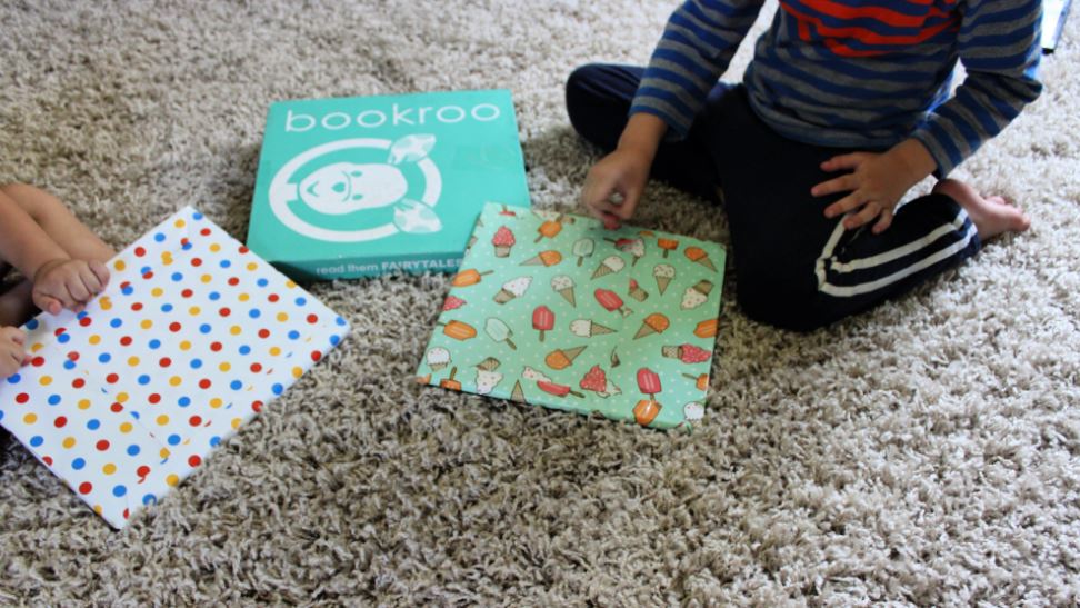 Opening our Bookroo box. See our Bookroo review to learn more about Bookroo's book clubs for children and get a coupon code for your first box!