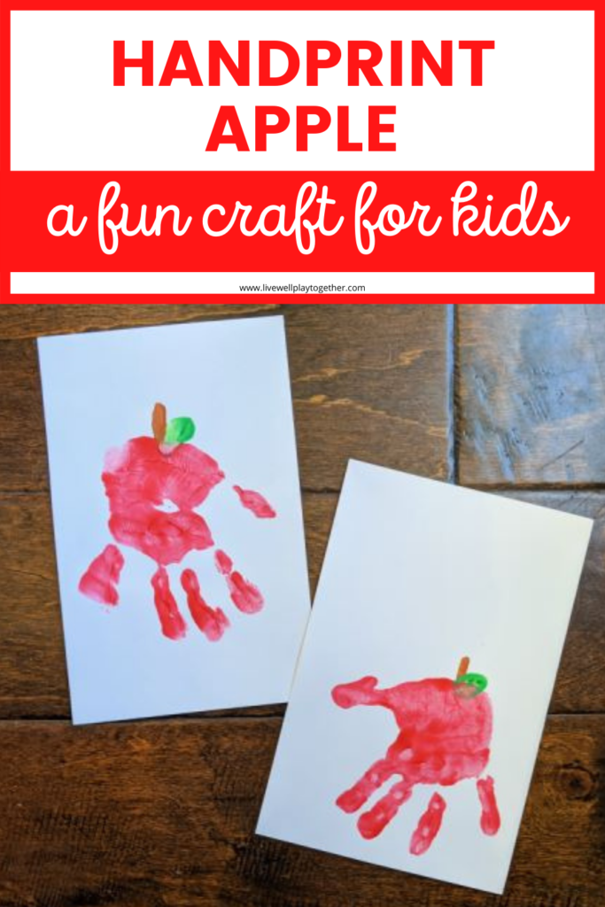 This handprint apple craft is the perfect apple craft for preschoolers and toddlers. Fun for fall apple unit or a great back to school craft for kids. 