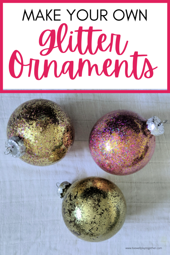 Learn how to make your own DIY glitter ornaments and add some sparkle to your Christmas decor this year! 